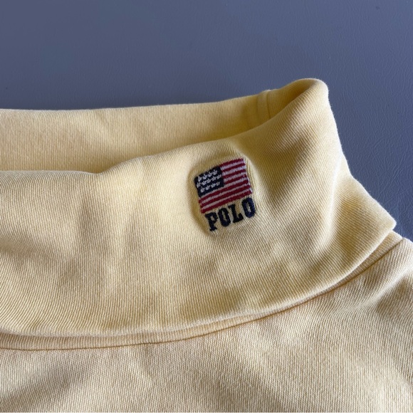 Polo by Ralph Lauren Shirt Long Sleeve Turtleneck Yellow XL - Picture 5 of 9